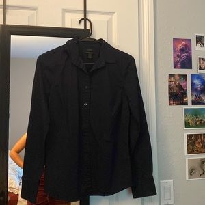 J.Crew long sleeve dark blue button down woman’s blouse size small